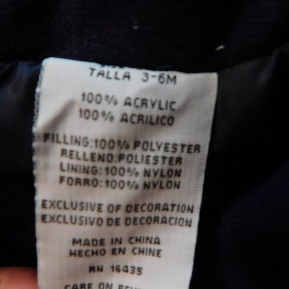 Cradle Togs Pea Coat Navy Blue Size 3-6 Months NWT - Picture 6 of 6